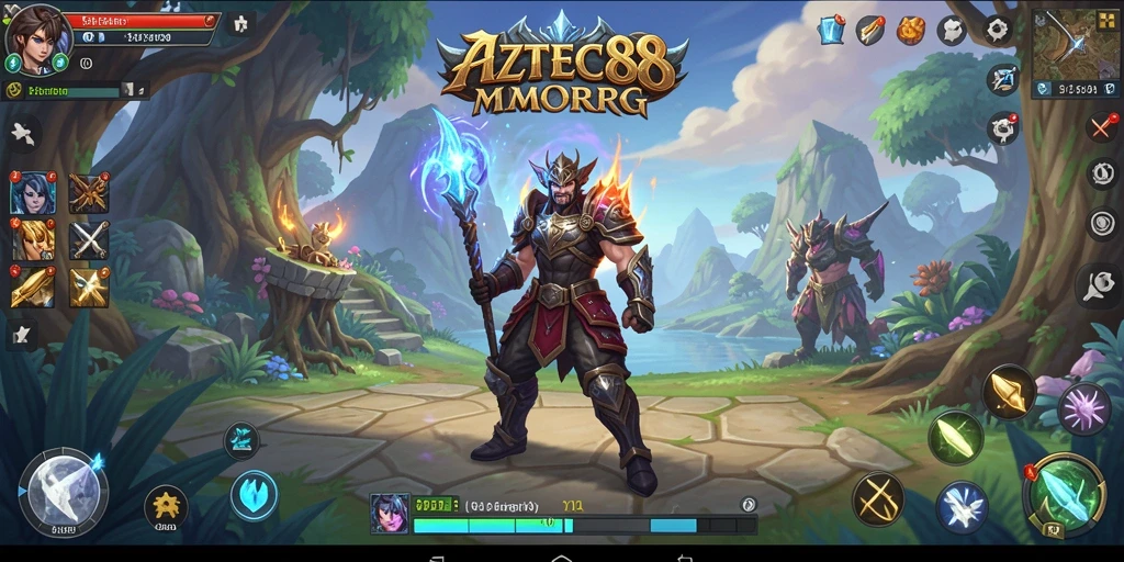Screenshot gameplay memperlihatkan petualangan seru dalam AZTEC88.