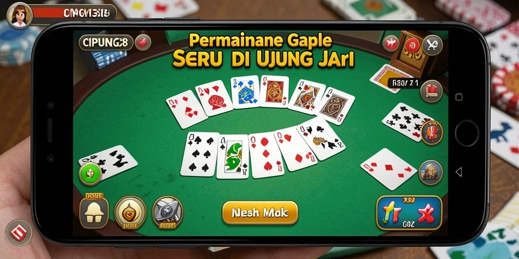 Tampilan gameplay Gaple yang menyenangkan dan interaktif.