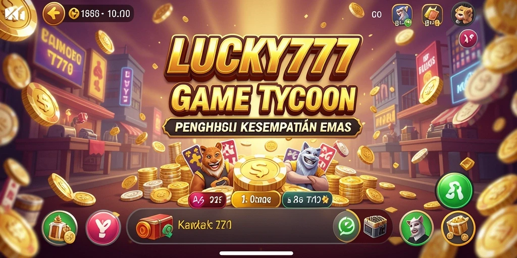 Screenshot gameplay <strong>LUCKY777</strong> menampilkan dinamika bisnis yang mendebarkan.