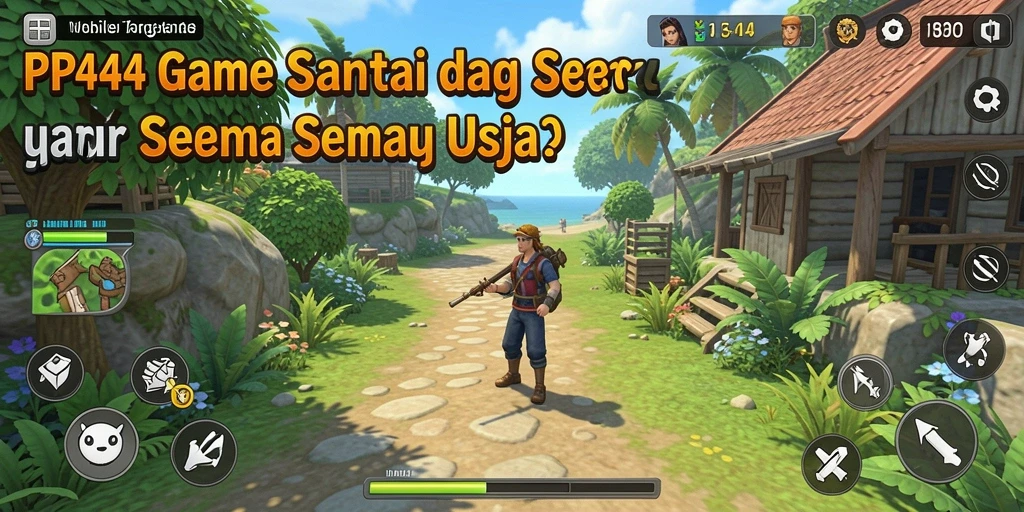 Screenshot utama PP444 menampilkan gameplay yang ceria dan menghibur.