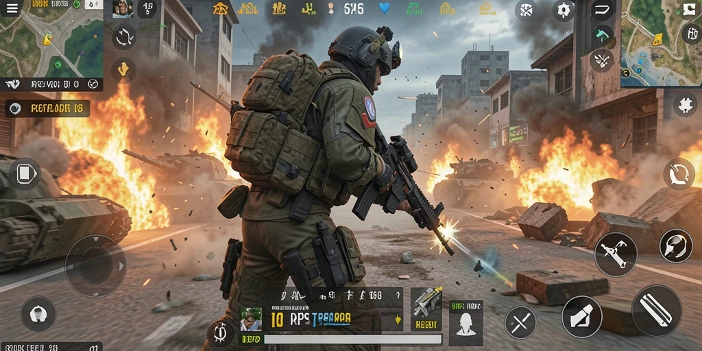 Screenshot R6R6 menunjukkan aksi seru dalam gameplay TPS.