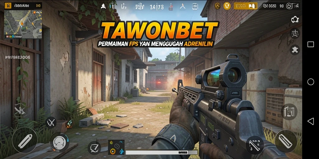 Tampilan menarik dari gameplay FPS TAWONBET.