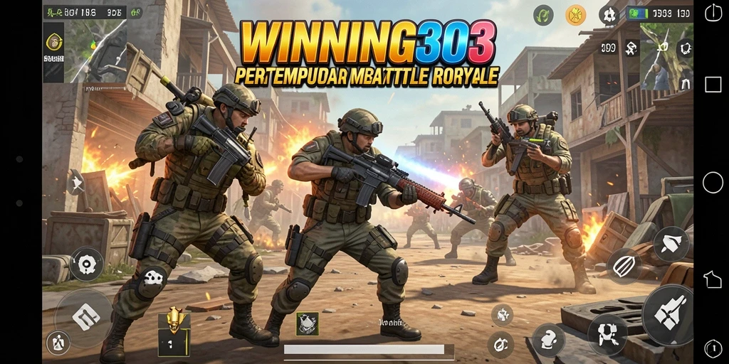 Tampilan gameplay Battle Royale yang mendebarkan di WINNING303.